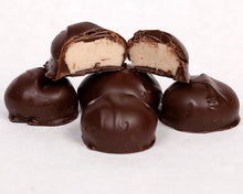 Load image into Gallery viewer, close-up shot of our famous dark chocolate maple creams
