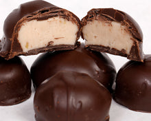 Load image into Gallery viewer, close-up shot of our famous dark chocolate maple creams
