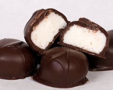 Load image into Gallery viewer, close-up shot of our famous dark chocolate vanilla creams
