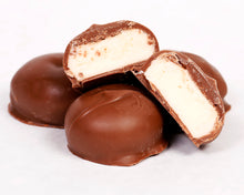 Load image into Gallery viewer, close-up shot of our famous milk chocolate peppermint creams
